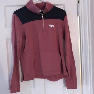 pink quarter zip